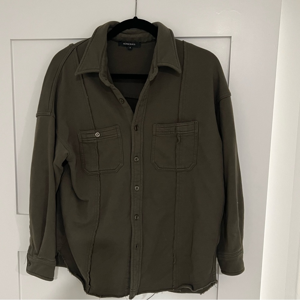 Dark Green Shirt Jacket